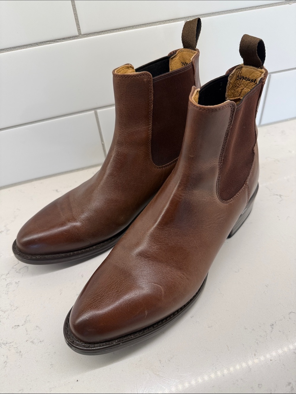 Cody James hoverfly Classic Men's Brown Leather Chelsea Boots sz 10D